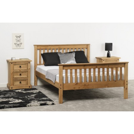 Monaco Wooden Bed Frame With High Foot End | Furnisho