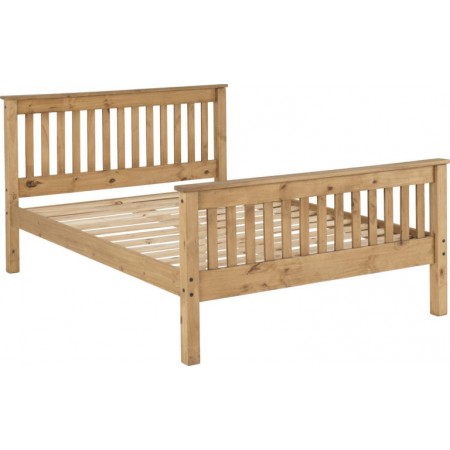 Monaco Wooden Bed Frame With High Foot End | Furnisho