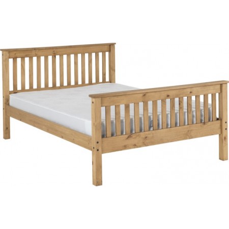 Monaco Wooden Bed Frame With High Foot End | Furnisho