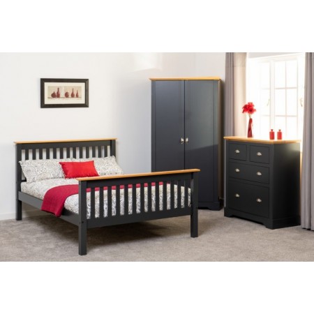 Monaco Wooden Bed Frame With High Foot End | Furnisho