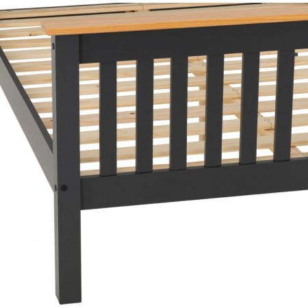 Monaco Wooden Bed Frame With High Foot End | Furnisho