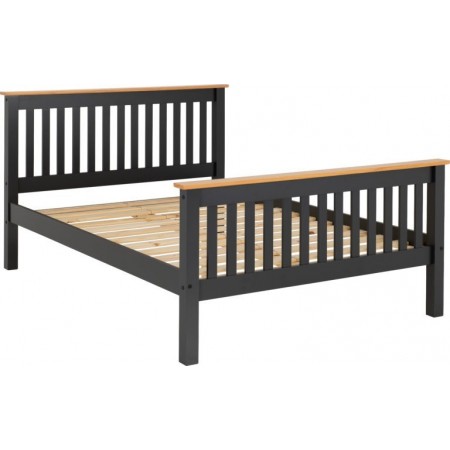 Monaco Wooden Bed Frame With High Foot End | Furnisho