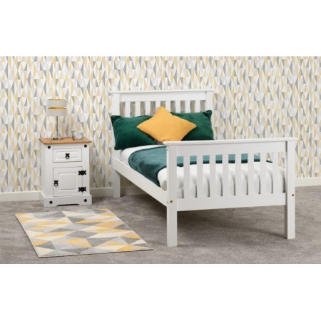 Monaco Wooden Bed Frame With High Foot End | Furnisho