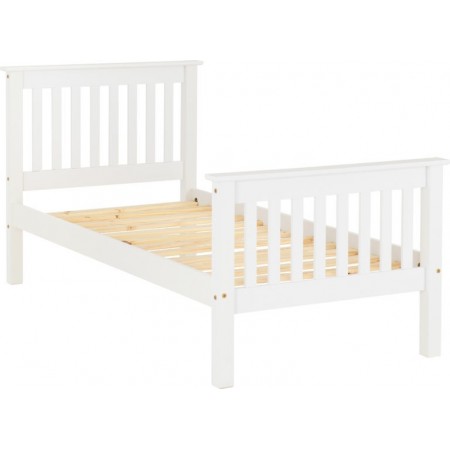 Monaco Wooden Bed Frame With High Foot End | Furnisho