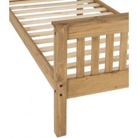 Monaco Wooden Bed Frame With High Foot End | Furnisho
