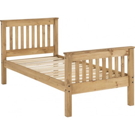 Monaco Wooden Bed Frame With High Foot End | Furnisho