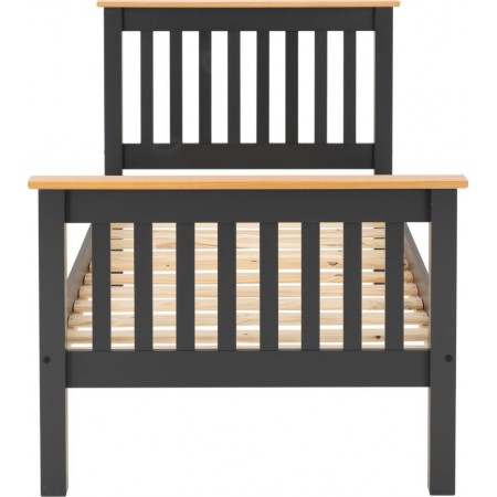 Monaco Wooden Bed Frame With High Foot End | Furnisho