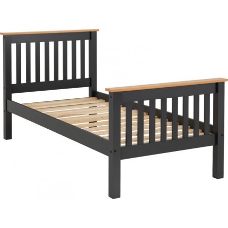 Monaco Wooden Bed Frame With High Foot End | Furnisho