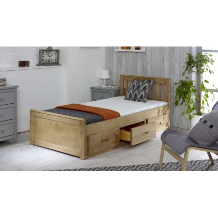 Pine storage bed | Wooden storage beds | Furnisho