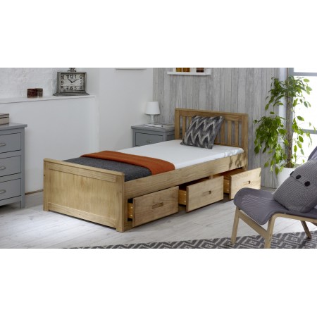 Pine storage bed | Wooden storage beds | Furnisho