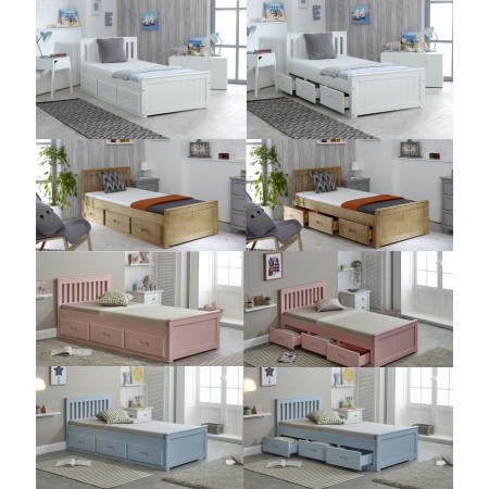 Pine storage bed | Wooden storage beds | Furnisho