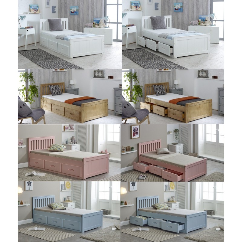 Pine storage bed | Wooden storage beds | Furnisho