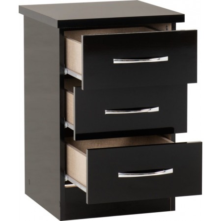 Nevada 3 Drawer Bedside | Furnisho