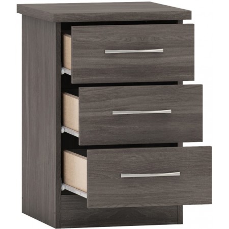 Nevada 3 Drawer Bedside | Furnisho