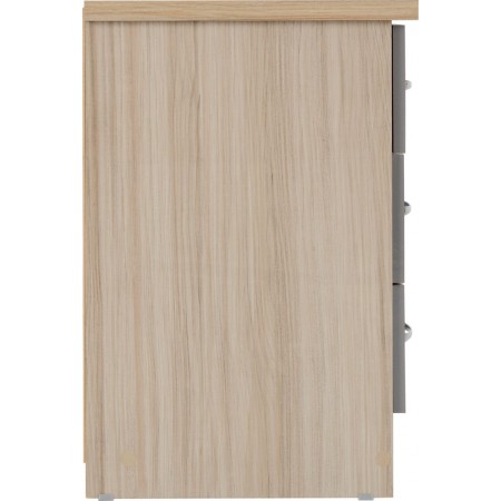 Nevada 3 Drawer Bedside | Furnisho