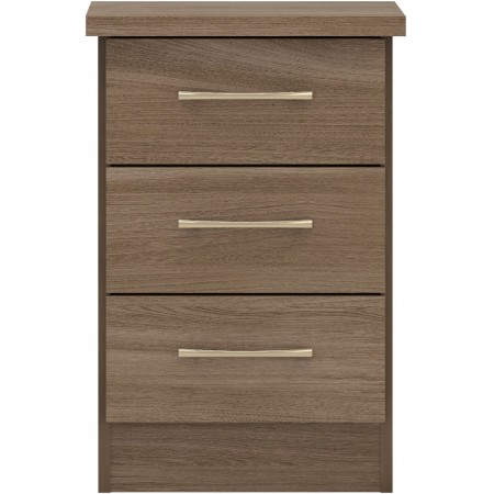 Nevada 3 Drawer Bedside | Furnisho