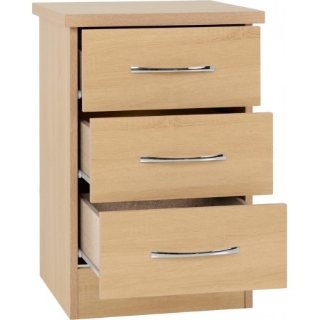 Nevada 3 Drawer Bedside | Furnisho