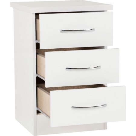 Nevada 3 Drawer Bedside | Furnisho