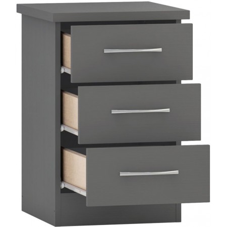 Nevada 3 Drawer Bedside | Furnisho