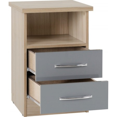 Nevada 2 Drawer Bedside | Furnisho