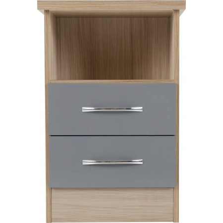 Nevada 2 Drawer Bedside | Furnisho