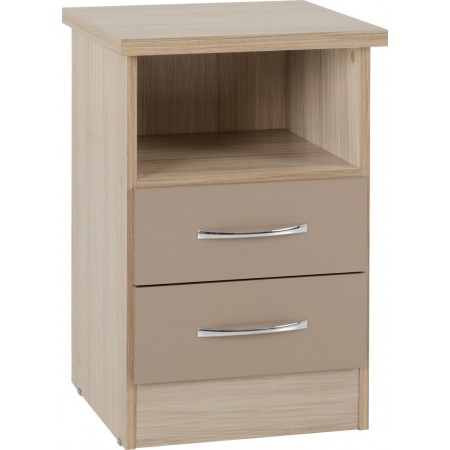 Nevada 2 Drawer Bedside | Furnisho