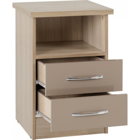 Nevada 2 Drawer Bedside | Furnisho