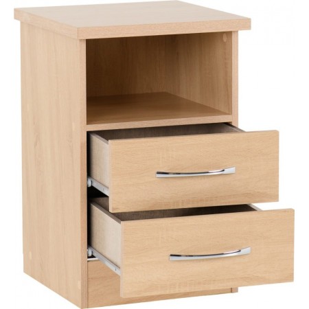 Nevada 2 Drawer Bedside | Furnisho