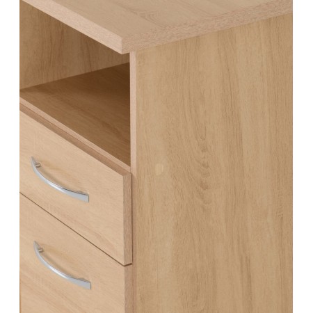Nevada 2 Drawer Bedside | Furnisho