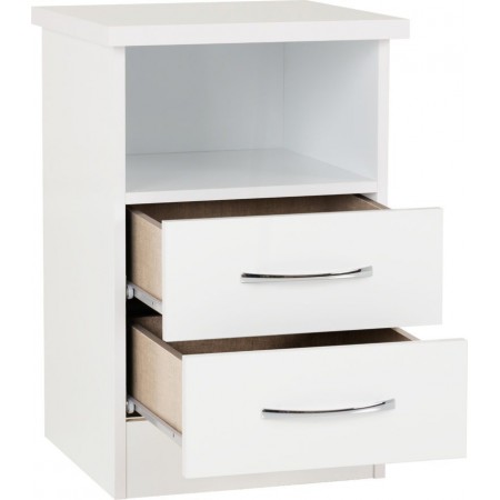 Nevada 2 Drawer Bedside | Furnisho
