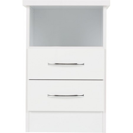 Nevada 2 Drawer Bedside | Furnisho