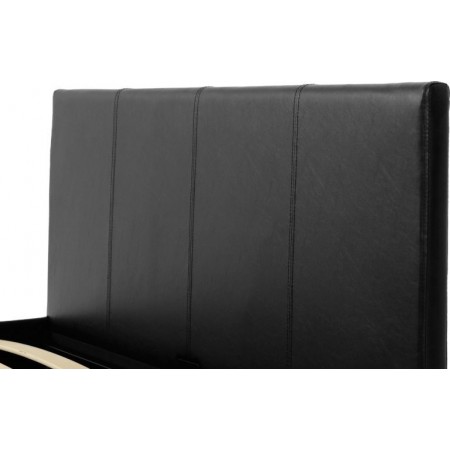 Waverley Storage Bed With Black Faux Leather | Furnisho