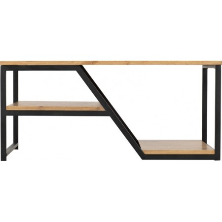 Durham Coffee Table With Light Oak Effect/Black | Furnisho