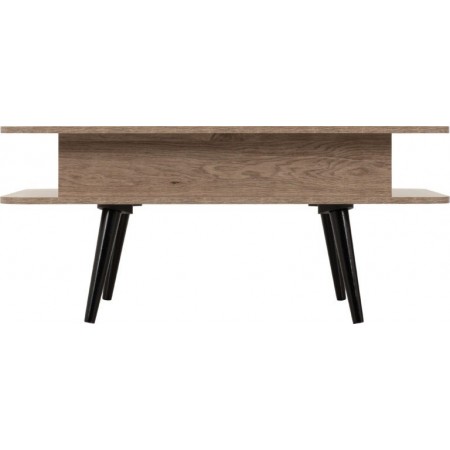 Saxton 1 Drawer Coffee Table With Mid Oak Effect/Grey | Furnisho