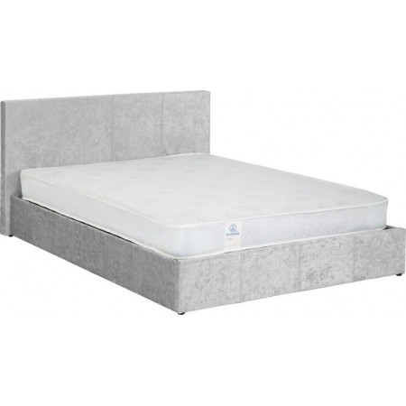 Waverley 4'6" Storage Bed With Grey Crushed Velvet | Furnisho
