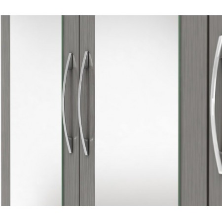Nevada 4 Door 2 Drawer Mirrored Wardrobe | Furnisho