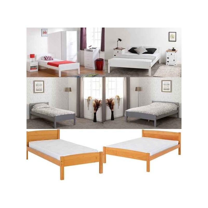 Amber Wooded Bed Frame | Furnisho