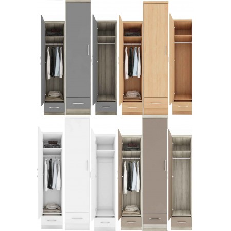 Nevada 1 Door 1 Drawer Wardrobe | Furnisho
