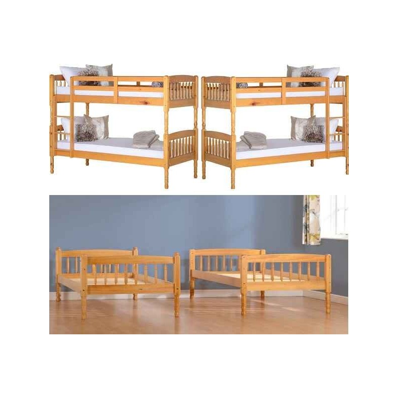 Albany Bunk Bed Frame Antique Pine | Furnisho