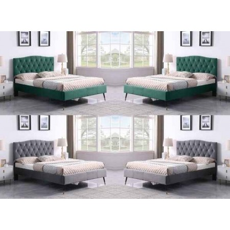 Freya Velvet Fabric Bed | Furnisho