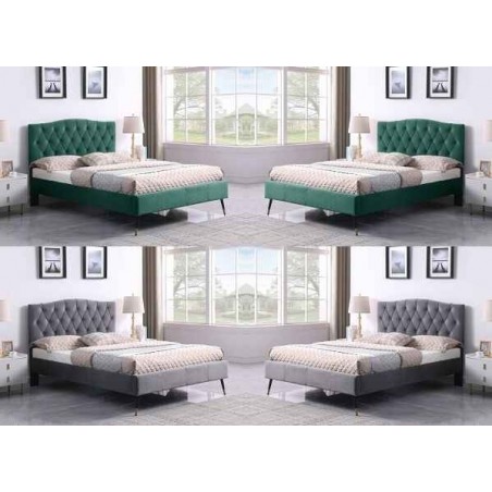 Freya Velvet Fabric Bed | Furnisho