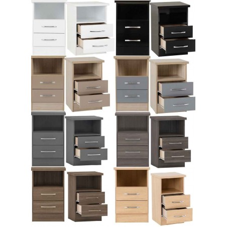 Nevada 2 Drawer Bedside | Furnisho