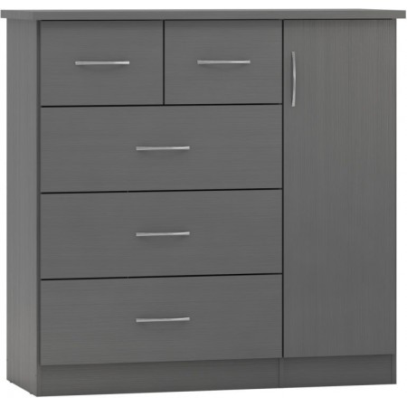 Nevada 5 Drawer Low Wardrobe | Furnisho