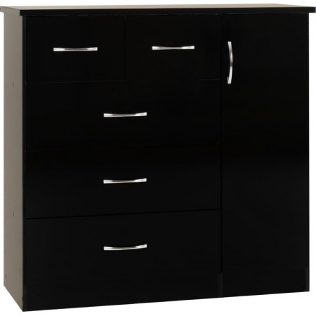 Nevada 5 Drawer Low Wardrobe | Furnisho