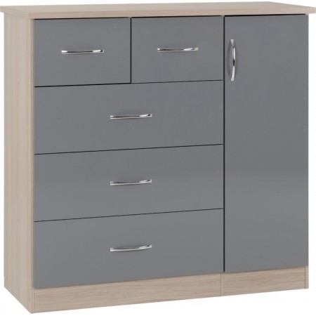 Nevada 5 Drawer Low Wardrobe | Furnisho