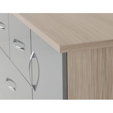 Nevada 5 Drawer Low Wardrobe | Furnisho