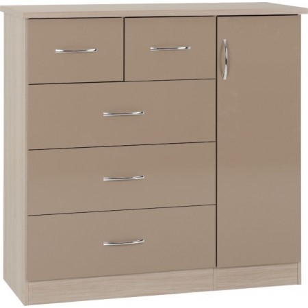 Nevada 5 Drawer Low Wardrobe | Furnisho