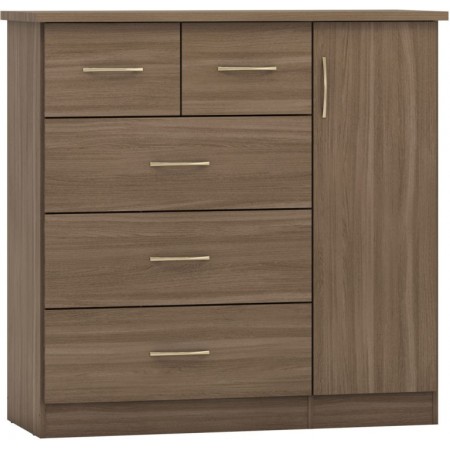 Nevada 5 Drawer Low Wardrobe | Furnisho