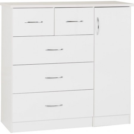 Nevada 5 Drawer Low Wardrobe | Furnisho