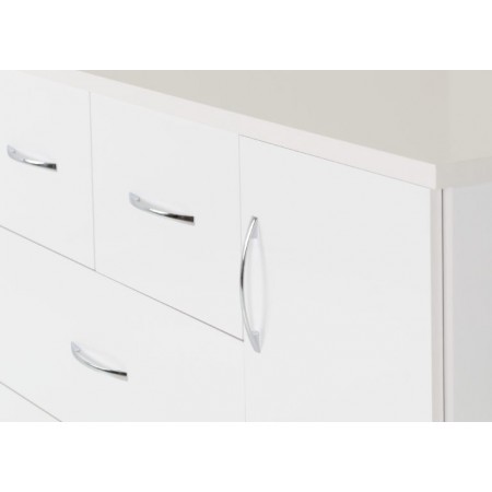 Nevada 5 Drawer Low Wardrobe | Furnisho